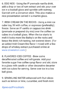 Ideal Protein Mocktails 1